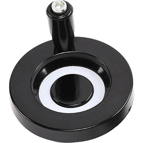 Rundes Handrad – 1 Stück – Kohlenstoffstahl und Holz – Präzise Einstellung für Dreh- und Fräsmaschinen – Industriemaschinen – Schwarz, 100 x 10 mm (1/5)