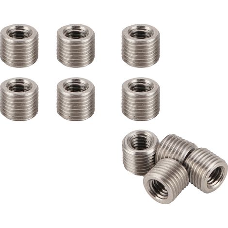 Lot de 10 écrous de réparation filetés en acier inoxydable durable, accessoires de réparation M3 M5 4 mm (1/5)