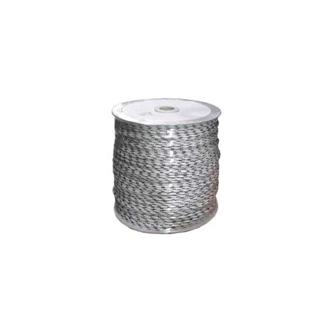 CORDA TRECCIA BIANCA CON SEGNALINO- - ø mm.12 peso circa gr.100 al mt - 17 chilo