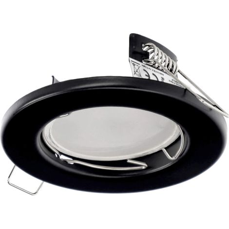 Support de spot encastrable fixe rond MURID Black IP20 noir mat - EDO Solutions (1/5)