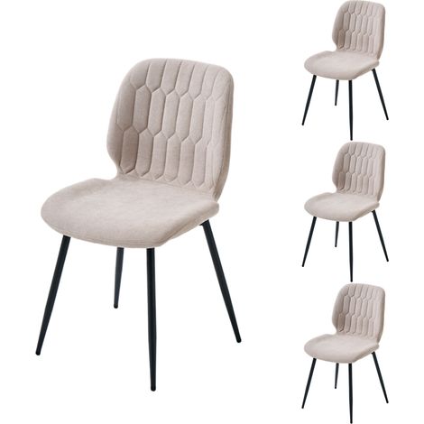 PPkrimnel Lot De 4 Chaises À Manger Kaki Avec Pieds Métalliques (1/5)