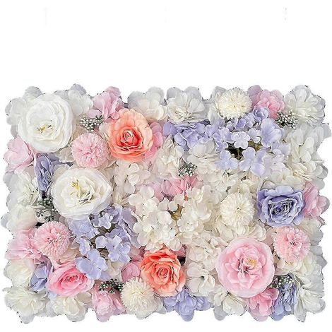Künstliches Blumenpaneel, Valentinstagsdeko, DIY-Romantische Rosenblumen-Hintergrund für Hochzeiten, Events, Wanddekoration im Innenbereich-Style C (1/5)