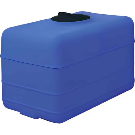 Cuve récupération eau de pluie 500L - Réservoir aérien cubique bleu - Polyéthylène - ELBI CB