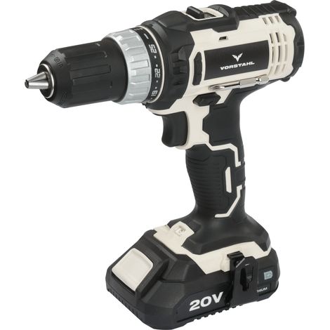 Perceuse-visseuse à percussion sans fil 20 V avec LED, batterie AKU 2 Ah en acier inoxydable. (1/5)