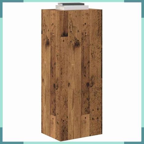 Meuble TV mural - 882939 - Bois ancien - Bois d'ingénierie - 40,5 x 30 x 102 cm (1/5)