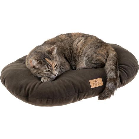 1 - Coussin Pour Chien - Coussin Pour Chat - En Micropolaire Doux Lavable Machine Pour Niche Et Voiture Gris 55x36cm (1/5)