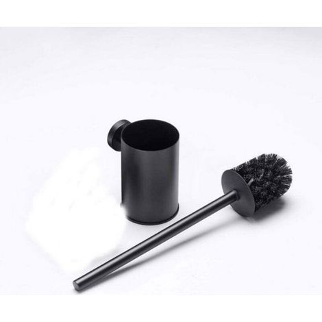 Wandmontierte WC-Bürste – Schwarz – Edelstahl 304 – 38 x 9 x 13 cm – Wandhalterung – Modernes Design (1/5)