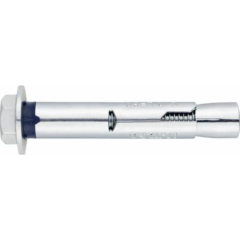 100 chevilles métalliques anti-rotation vis tête hexagonale M8 x 80 mm (D. 10 mm) acier zingué - ACHT8810L - Index (1/4)
