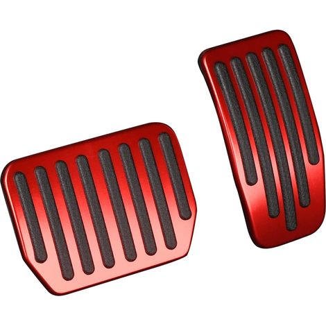 Pedal-Abdeckungsset für Tesla Model 3/Model Y – rutschfeste Hochleistungs-Aluminium-Pedale für Brems- und Gaspedal, rot