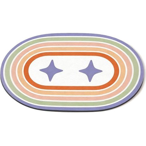 Alfombrilla para comedero de mascotas - base de goma - apta para suelos - 60x40 cm - fácil de limpiar - Estilo B (1/5)