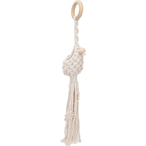 Suspension de plantes en macramé intérieur, style scandinave simple, fait main, décoration murale bohème, pot suspendu naturel pour maison, décoration pendante (1/5)