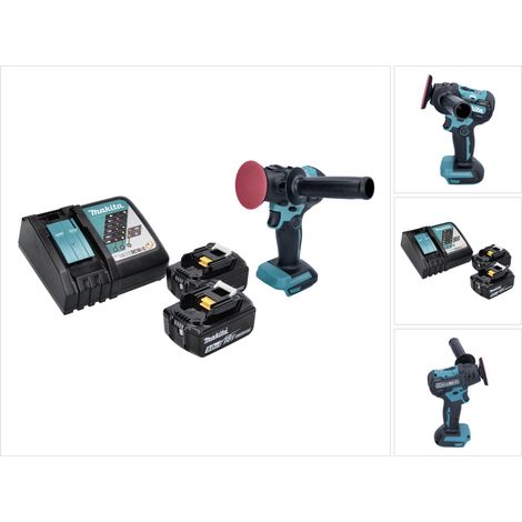 Makita DPV 300 RT Akku Schleifer Polierer 18 V 50 / 80 mm Brushless + 2x Akku 5,0 Ah + Ladegerät (1/5)