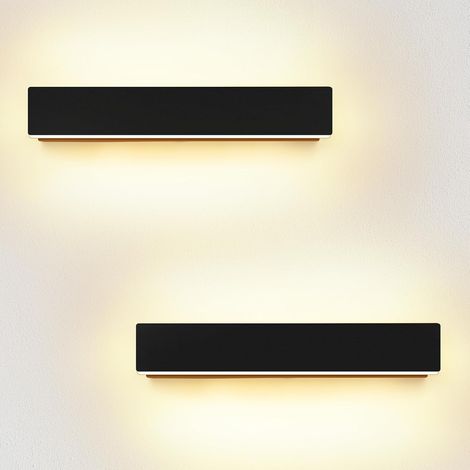 Applique Murale Interieur 10W Noir Appliques Murale Extérieur Blanc Chaud 3000K Moderne Chambre Salon Escalier Couloir Salle Bain (1/5)