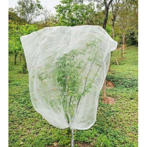 Filet Arbre Fruitier 1.8m X 1.8m, Filet Anti-Insectes pour Plantes, Filet Anti Insectes Maille Fine avec Cordon de Serrage, Filets Anti Oiseaux pour Protection Fruitiers, Arbre