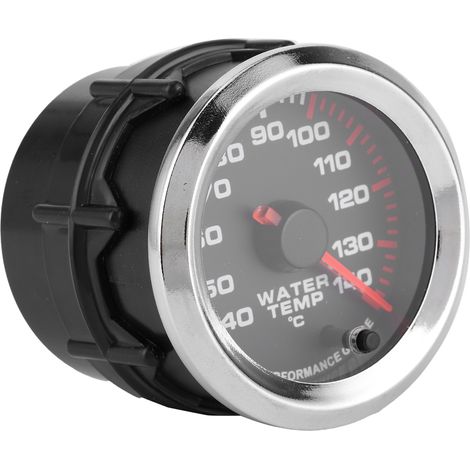 Manomètre de température d'eau universel 52mm 12V avec capteur, affichage LED 7 couleurs, plage 40-140°C (1/5)