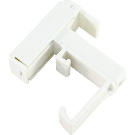 Support à Clipser pour Store Vénitien - 2 Pièce - Montage sans perceuse ni vis - Blanc - Plastique - Réglage de 6-30 mm (1/5)