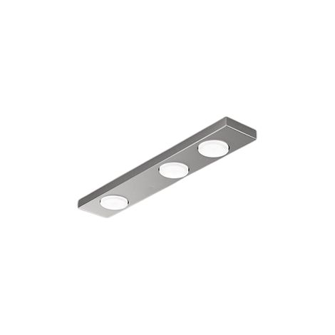 Button - Plafonnier LED 3xGX53 max 15W, Rectangulaire 60x10 cm, Métal peint, IP20 - Perenz - Aluminium