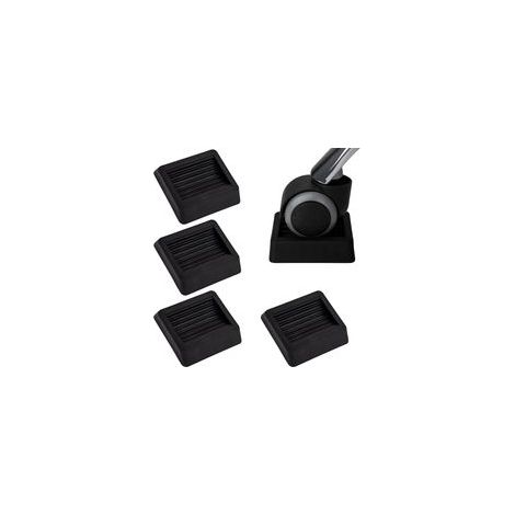 Lot de 4 Pièces Patins Antidérapants pour roulettes de Meubles en Caoutchouc Tasses de roulettes de Chaise de Bureau pour Meubles Canapés et Lits