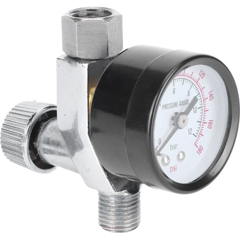 Filtre Séparateur Eau Huile 1/4in avec Manomètre pour Pistolet de Peinture (1/5)