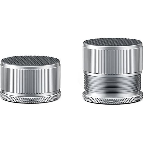 Lot de 2 pieds de meuble réglables en métal gris, 2,5 x 4,3 cm, embouts ajustables pour table, chaise et rangement (1/2)