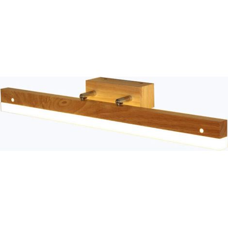 Lampe Miroir Salle de Bain LED Bois Applique Salle de Bain 40cm LED Applique Murale Interieur en Bois Lampe Murale pour Chambre Couloir Escaliers,lumière blanche