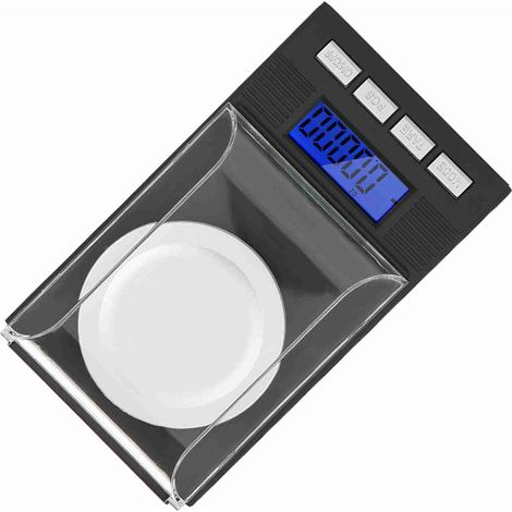 Mini balance de poche portable haute précision 0,001 g pour bijoux avec affichage numérique LED (10 g) (1/5)