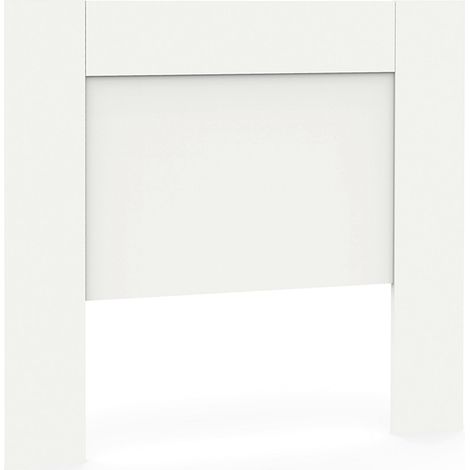 Tête de lit murale chambre à coucher coloris Blanc - Longueur 100 x Hauteur 106 x Profondeur 2,2 cm (1/3)