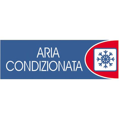 Targhe logofix metal blu 6x18aria cond. n.731