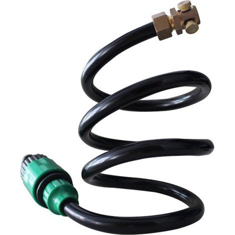 Sistema di nebulizzazione Toivize HG-3 - Tubo flessibile da 2 m - Ottone nero - Sistema di raffreddamento per esterni per patio, piscina, giardino - Non richiede elettricità (1/5)