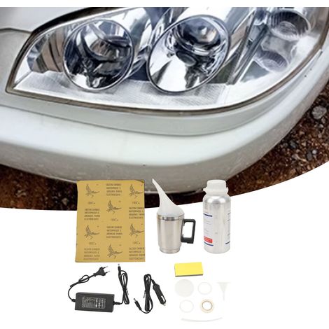 (Vidéo disponible) Kit d'outils de nettoyage et de réparation de phares de voiture (norme européenne, large plage de tension : 100-240 V) (1/5)