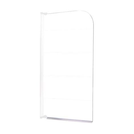 ONDEE ZEN - Pare-baignoire MISSI 1V - Paroi 80x140x0,4cm - Verre trempé - Finition blanc (1/4)
