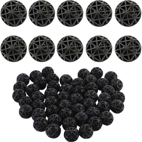 100 Pcs Bio Porous Filter with Cotton Aquarium Fish Tank Bio Balls Filter Bio Balls Filter Water Filter Material Bio Media Bio Balls for Fish Tank Pond Aquarium Waterfall Fountain (1/5)