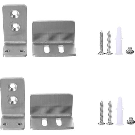 2 pcs guide de sol pour porte de grange coulissante, inox (1/5)