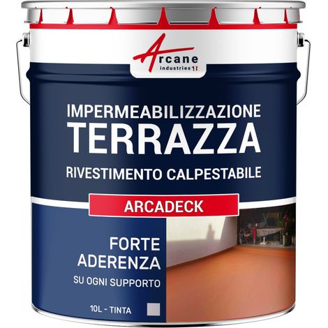 Rivestimento impermeabilizzante decorativo 10 litri grigio - Arcane