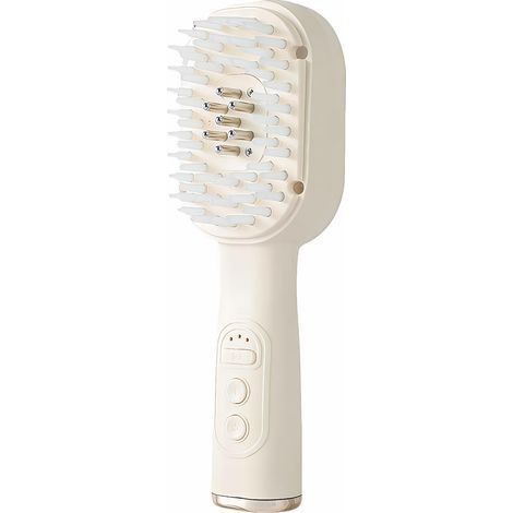 Brosse électrique de traitement des cheveux avec lumière rouge – Masseur de cuir chevelu de qualité salon à domicile pour une nutrition profonde, blanc (1/5)