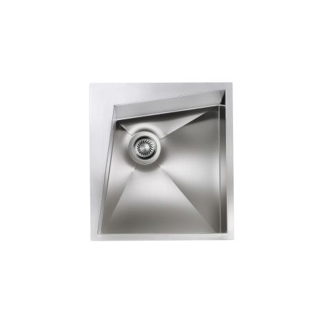 CM 012860.S2.01.2033 SPACE Lavello da incasso 1 vasca sinistra acciaio inox satinato 55x50 cm con piletta Vortex automatica colore Inox satinato (1/5)