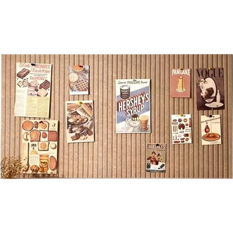 Tableau d’affichage en feutre 60 x 40 cm – Panneau mural décoratif épaisseur 0,9 cm – Tableau pour photos et vision board – Pour école maison cuisine et bureau – Brun foncé (1/5)
