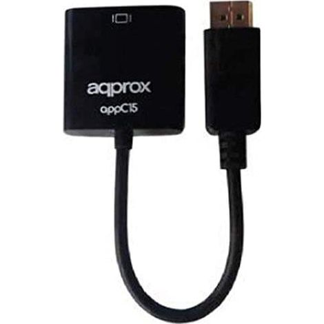 Approx APPC15 - Adaptador Display Port a VGA, color negro