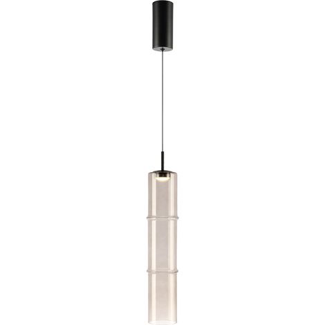 Lámpara colgante moderna de tubo de vidrio para café, ideal para sala de estar, cocina o sobre la isla de la cocina. Luz cálida. LED 4W bato Milagro (1/5)