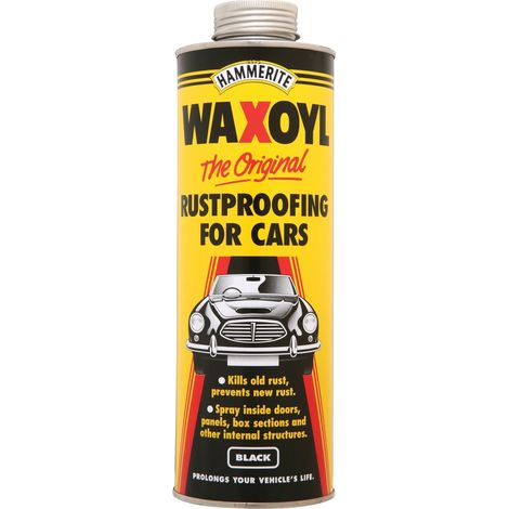 Hammerite Waxoyl Black Protective Coating Spray, 1 Liter (Model: HMMWAXBLSZ1L) (1/2)