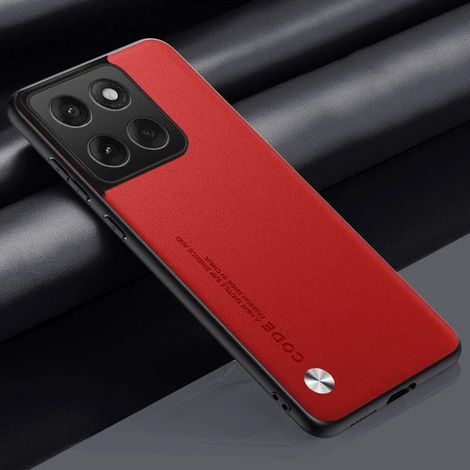 Étui de téléphone de luxe en cuir PU (rouge, Motorola Edge 60 Pro), ultra-résistant aux chocs. (1/3)