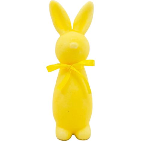 Statue De Lapin En Mousse - Flocage Velouté - 23 Cm - Décoration Intérieure De Pâques - Pour Table De Fête Ou Intérieur - 1 Pièce (1/5)