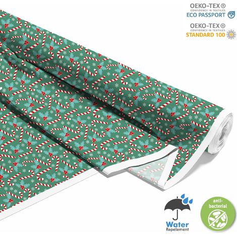 TESSUTI DECORATIVI PER ESTERNI OXFORD - Motivo lecca-lecca natalizio I DX212 (1/5)