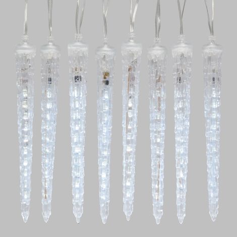 Catena natalizia luminosa da 8 ghiaccioli per esterno el74770