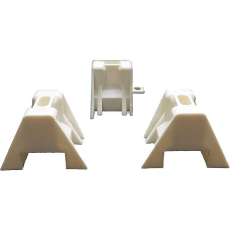 100 cales de fixation pour plaque bac acier 1045, polycarbonate et polyester - Coloris - Blanc