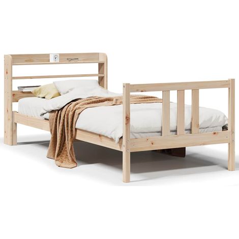Maison Exclusive - Estructura de cama con cabecero madera maciza