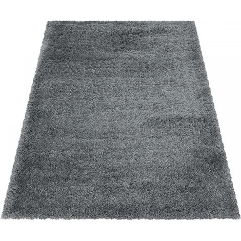 Ayyildiz Tapis à poils longs Shaggy - Ultra doux et moelleux - Chambre à coucher - gris - 280x370 cm (1/5)