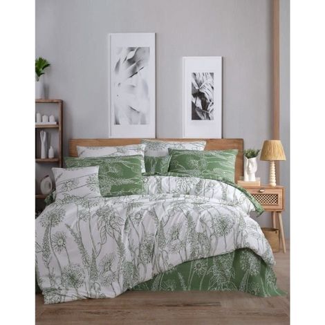 Bettwäsche - 1 Bettdeckenbezug 220 x 240 cm + 2 Kissenbezüge 60 x 60 cm - 100% verstärkter Baumwolle - Weiß