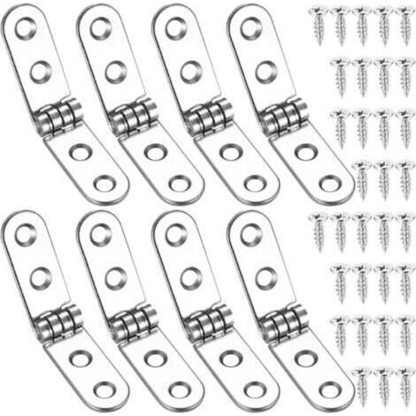 8 Pcs Charnières Pliantes à 180 Degrés, Charnières Rabattables, Charnière de Porte Autonome pour Machine à Coudre, Table Pliante, Meubles de Cuisines