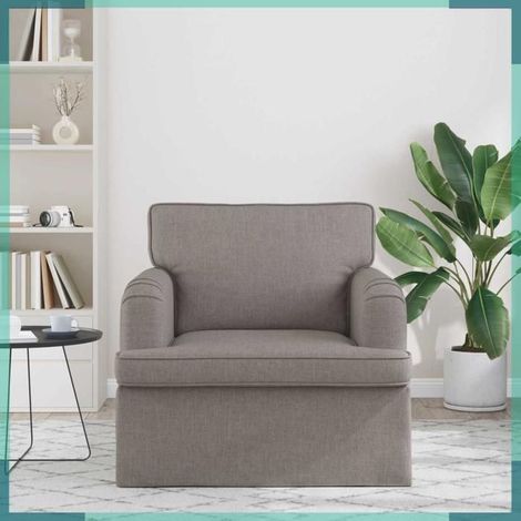 Canapé - 42024480 - Taupe - Tissu - 84x80x85 cm (1/5)